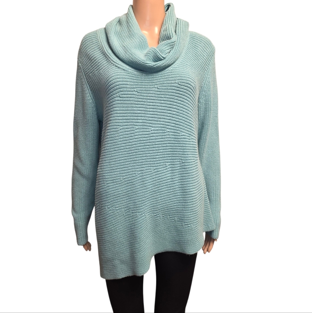 Vince Camuto  Women's Seafoam Green Cowl Neck Sweater Size L